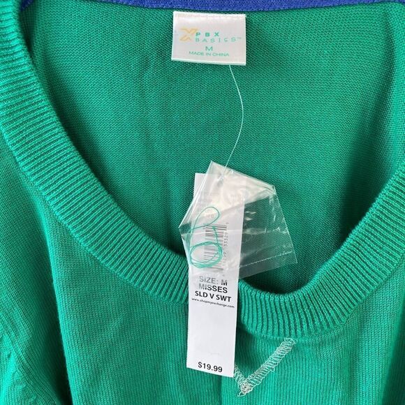 NWT PBX Basics Womens Green Sweater Size M - Picture 5 of 6